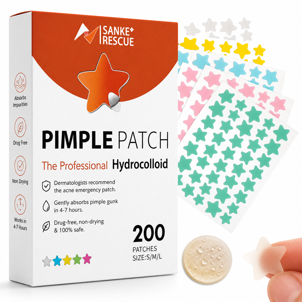 AcneClear™ Hydrocolloid Pimple Patch